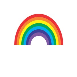 Cartoon Rainbow Bright Birthday Edible Cake/Cupcake Topper for 8 inch round cake or larger