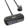 SUPERDANNY Regleta Multicontacto para Viajes, 6 En 1 Multicontactos con