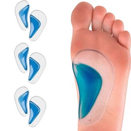 PEDIMEND Arch Support Insoles (3PAIR) - Help Relieve Pressure of High Arch, Improve Plantar Pressure Distribution, Correct Flat Feet – Perfect Cushion for Absorbing Shock to Arch - Foot Care