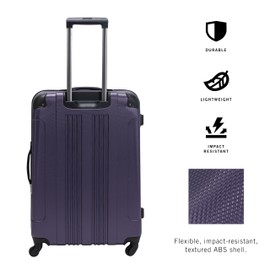 Kenneth Cole REACTION Out of Bounds Lightweight Hardshell 4-Wheel Spinner Luggage, Smokey Purple, 2-Piece Set (20" & 28")