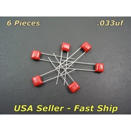 CBB 6 Pcs .033uf 100v Guitar CBB Polypropylene Tone Capacitors 333 33nf 333J Cap