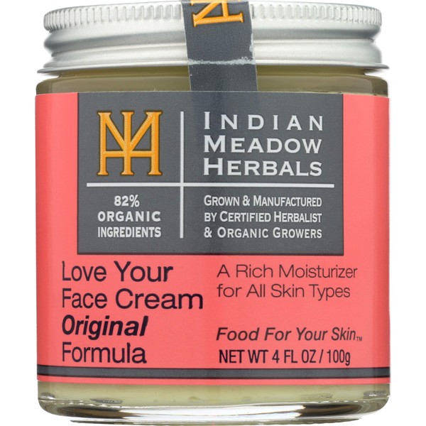Indian Meadow Herbals, Cream Love Your Face, 4 Ounce