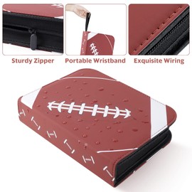 Mlikero 400 Pockets Football Card Binder, Football Trading Cards, Display Case with Football Card Sleeves Card Holder Protectors Set for Football Cards…