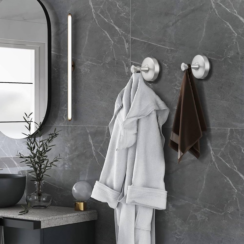 DGYB Suction Cup Hooks for Shower 2-Pcs Heavy-Duty 15LB Max