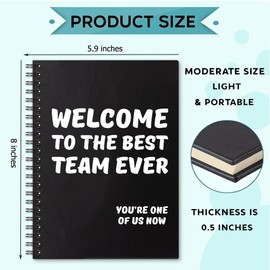 Sixrip Welcome to The Best Team Ever 160 Blank Pages Spiral Notebook, New Hire Gifts for Colleague, New Job Gifts for Employee, Teamwork Gifts for Coworker, Team Member Gifts for Staff Office Work