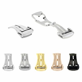 Ewatchparts 16-18-20mm Deployment Buckle Band Clasp Compatible With Omega Seamaster Planet Ocean Watch Band Strap