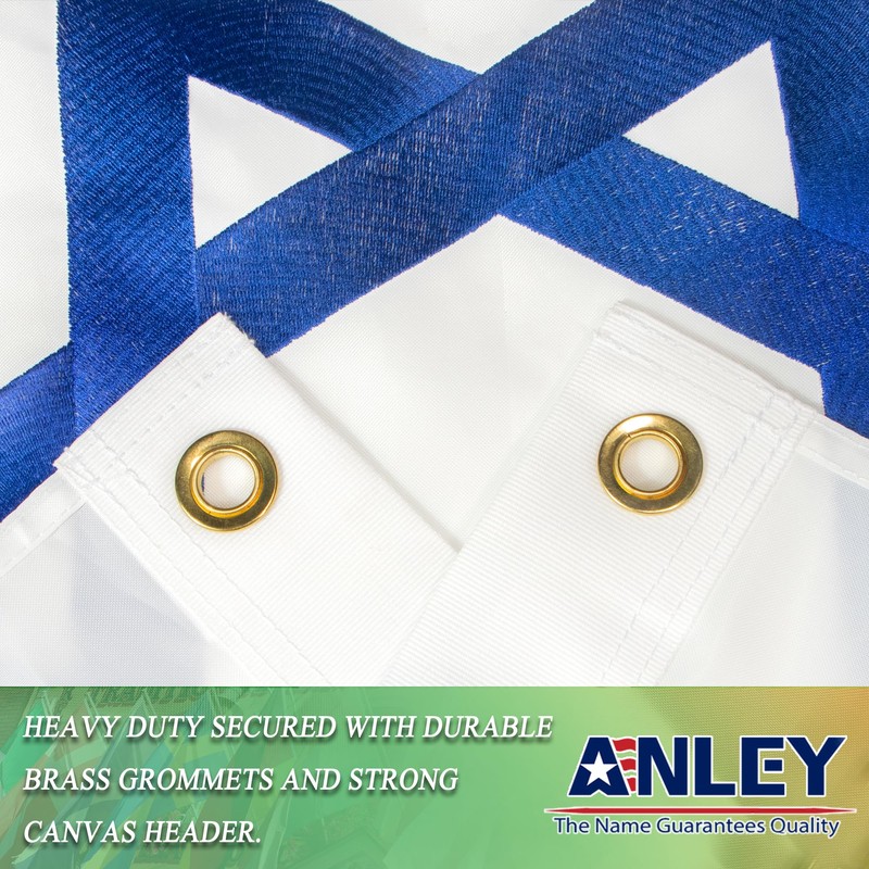 Anley EverStrong Series Israel Flag 3x5 Foot Heavy Duty Nylon