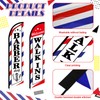 SmoothNovelty 2 Pcs Barber Flag for Outside Barbershop Themed Swooper