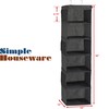 SimpleHouseware Hanging Closet Organizers Storage, 6 Shelves, Dark Grey