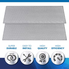 ANTOBLE S99010370 Range Hood Filter Compatible with Broan Nutone Aluminum Grease Filters for Broan PM390 PM250 Range Hood Grease Filter Vent Replacement Parts, 2 Pack