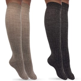 Mountrex® Alpaca Socks, Wool Socks for Men and Women, Winter Socks, Warm Slipper Socks, Thermal Socks, Thin and Thick, Cuddly Socks, 2 Pairs - 39-42
