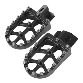 Baohatsu Foot Pegs Foot Rest Billet Wide 1 Pair for Yamaha XT250 YZ125 YZ80 WR250 TTR90 TTR125 (Black)