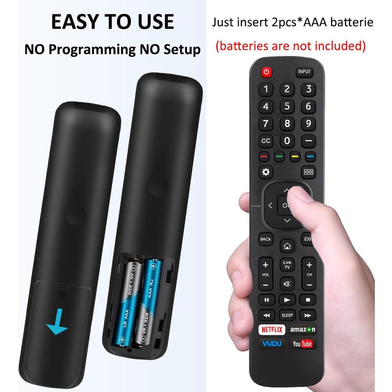 Replacement Remote Control for All Hisense 4K LED HD UHD