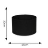 Pair of - Modern Black Fabric Cylinder Ceiling Pendant Lampshade/Table