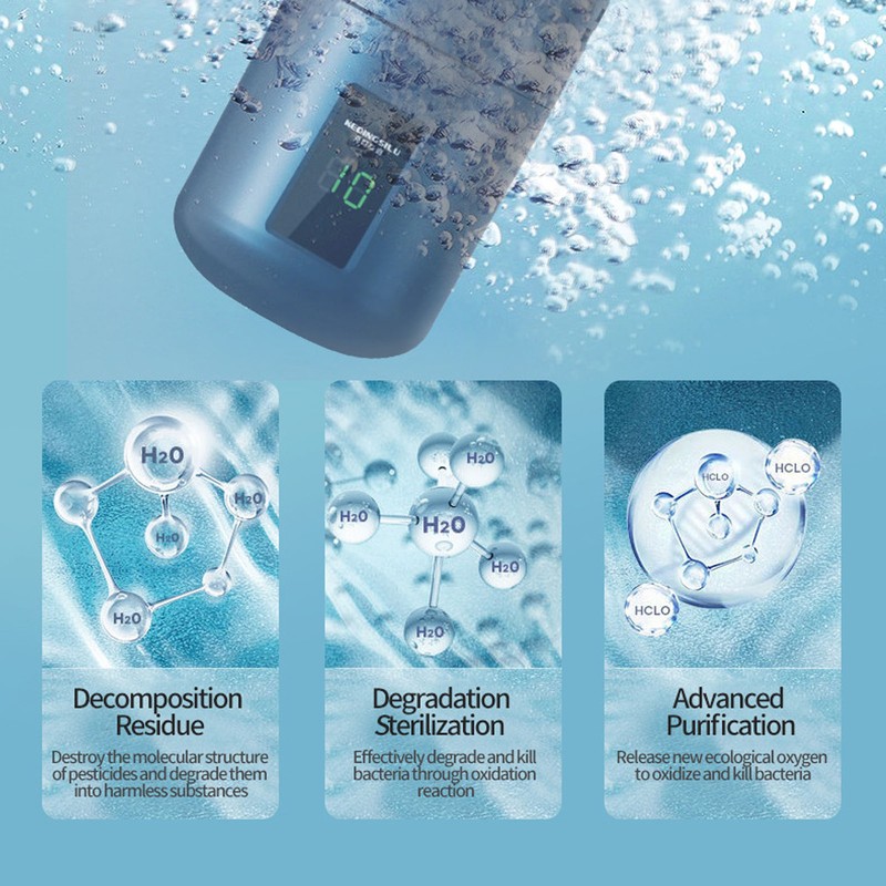 Fruit Washing Machine Digital Display Light Weight Vegetable Cleaner Purifier