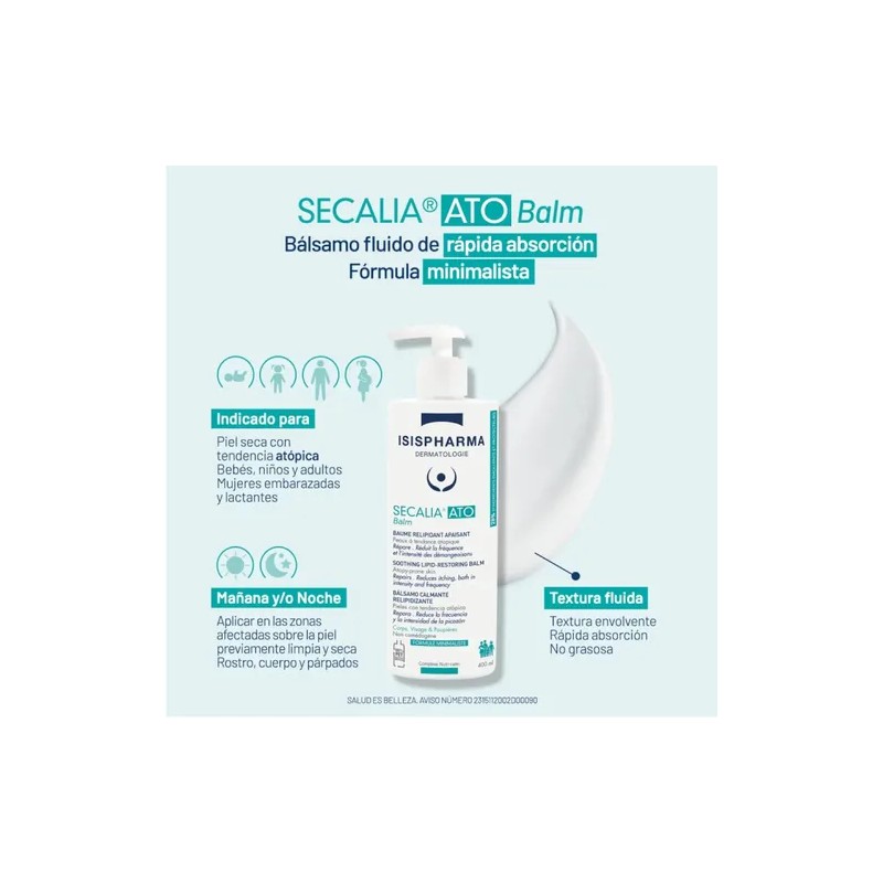 Isispharma Secalia Ato Balm 400ml- Balsamo Anti-inflamatorio