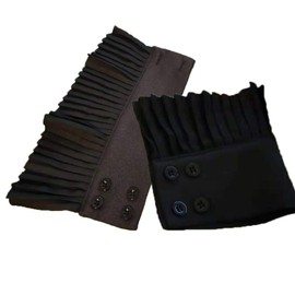 YAKEFJ Floral Layered Lace Cuff Stretch Bracelet False Sleeves Wrist Cuffs 1 pair