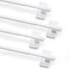 Deconovo Magnetic Curtain Rods 4‑Pack, Adjustable No‑Drill Stainless Steel 9-16