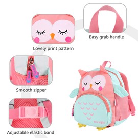PROTAURI Boys’, Girls’ School Bag, Kids’ School Backpack, Nursery, Preschool Daypack, Cartoon Animal Travel Bag for 2-6 Year Olds Polyester, Chicken