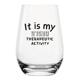 YJXIN Funny Stemless Wine Glass It Is My 97530 Therapeutic Activity Occupational Physical Therapist 17oz, Clear