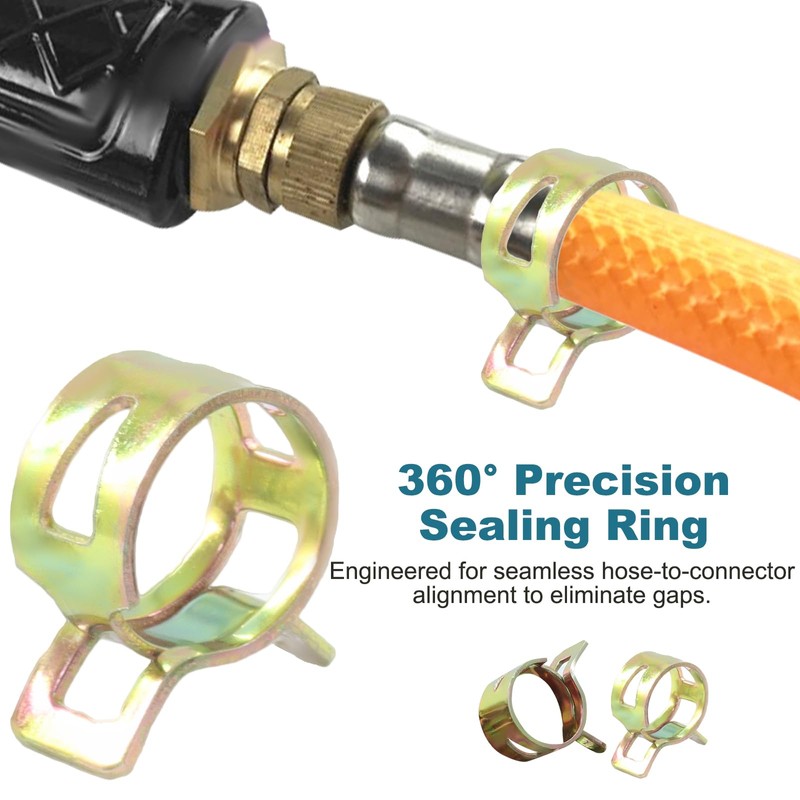 Aracombie 100Pcs Spring Band Hose Clamps, Durable Vacuum Hose Clamp,