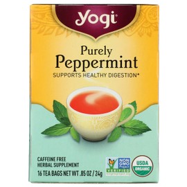 YOGI TEA Yogi Purely Peppermint Tea 16BAGS NET WT 0.85OZ (24G)