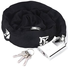 Heavy Duty Anti Theft Bike Lock - Motorcycle Chain Lock - 3.5ft Length, 7.7mm Shackle with Keys, Ultimate Security Lock for Bicycles E-Bikes Scooters, Black