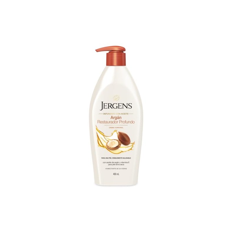 Jergens, Crema Corporal Argán Restaurador Profundo Humectante, 400 ml, con