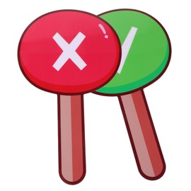 KICHOUSE 2Pcs Handheld Voting Paddle Classroom Voting Board Design for School Activities PVC Material for Easy Interaction and Engagement