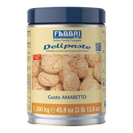 Fabbri Delipaste Amaretto, Flavoring Compound for Gelato, Ice Cream, Soft Serve, Pastry and Confectionary - 1 Tin of 2.8 lb