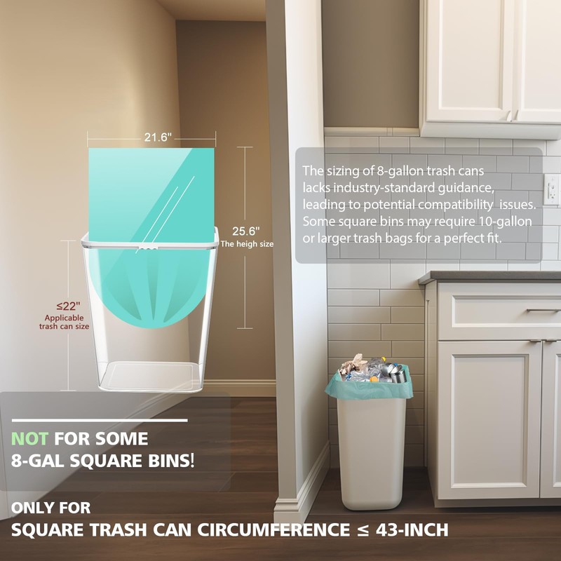 Biodegradable 8 Gallon Trash Bags, AYOTEE Garbage Bags 8 gallon,