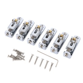 Electric Guitar Split Bridge Saddle Roller Ball String Plate Metal Tailpiece Accessories Silver