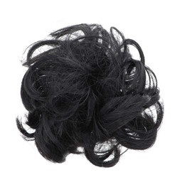 Messy Bun Synthetic Hair Piece Scrunchie - Black