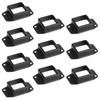 OTTFF 10 Pack Black Square Floor Flange Post Base Fits