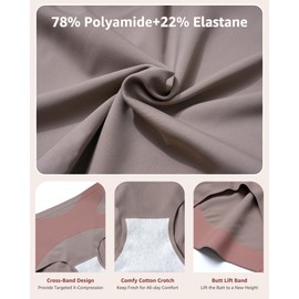 Oegho Seamless High Waisted Underwear For Women Briefs No Show Panties Full Coverage Soft S-XXL 5 Pack