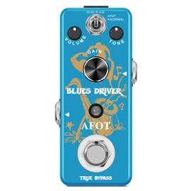 AFOT Overdrive Guitar Pedal, Blues Driver Guitar Effects Pedal Vintage Overdrive Effect Warm/Hot Modes for Pedal Mini Analog Classic Guitar Pedal True Bypass