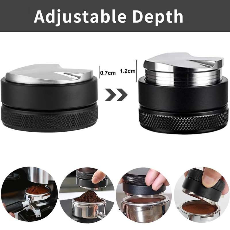 58mm Espresso Accessories Kit, DRAWLIV Espresso Tamper & Coffee Distributor