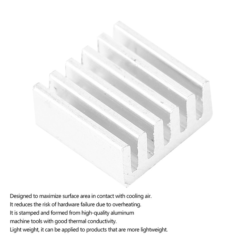 100pcs 9x4x9mm Aluminum Heat Sink Radiator with Adhesive for Amplifier