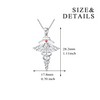 Sterling Silver Stethoscope Nurse Necklace Caduceus Angel Nursing Themed Pendant