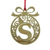 Laser cut Christmas tree bauble decoration: Letter S