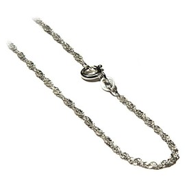 Amber by Graciana LLC. Sterling Silver Singapore Chain 1mm 16 Inches