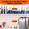 Closet Organizers and Storage,2 Pack Pants Hangers Space Saving,Velvet Hangers,