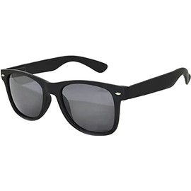 OWL Retro 80's Unisex Vintage Sunglasses Matte Black Frame Smoke Lens UV400 Protection