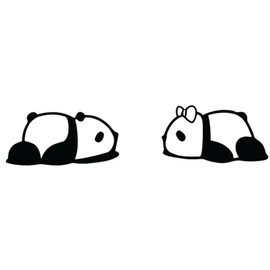 Fun Panda Duo Tattoo | Temporalis® | Ephemeral, vegan and waterproof tattoo - EU certified cosmetics - Lasts 1 to 2 weeks