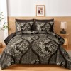 Anibedding Brown Comforter Set Queen Size,7 Pieces Bed in a