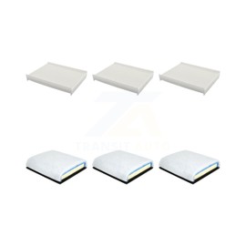 PUR 3x Air + 3x Cabin Filter (6 Total) Kit Replacement For Ford F-350 Super Duty F-250 F-450 F-550 With O.E. Part Number LC349601BC Square KFL-103493