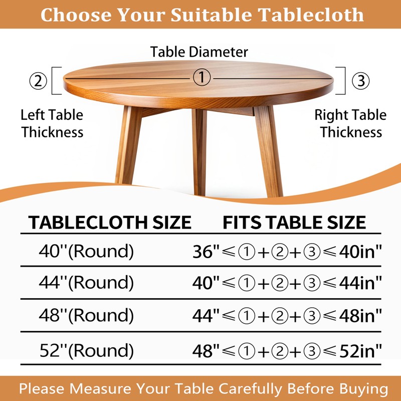 Round Fitted Tablecloth with Elastic Round Outdoor Tablecloths Round Elastic
