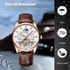 rorios Men's Automatic Tourbillon Watch Diamond Skeleton Watch Waterproof Mechanical