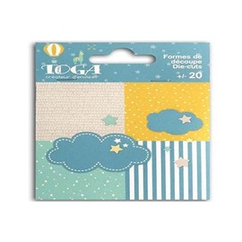 Unknown Toga Naissance-Leonard & Josephine Set Cut-Outs, Paper, Multi-Colour, 5 x 3 x 0.1 cm