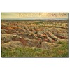 Badlands National Park, South Dakota Grassy Bluff Travel Refrigerator Magnet